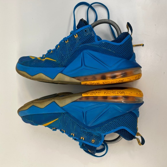 Nike Lebron XII 12 Low Entourage Men's 724557-484 Blue Gold Size 10.5 Basketball - Picture 14 of 16